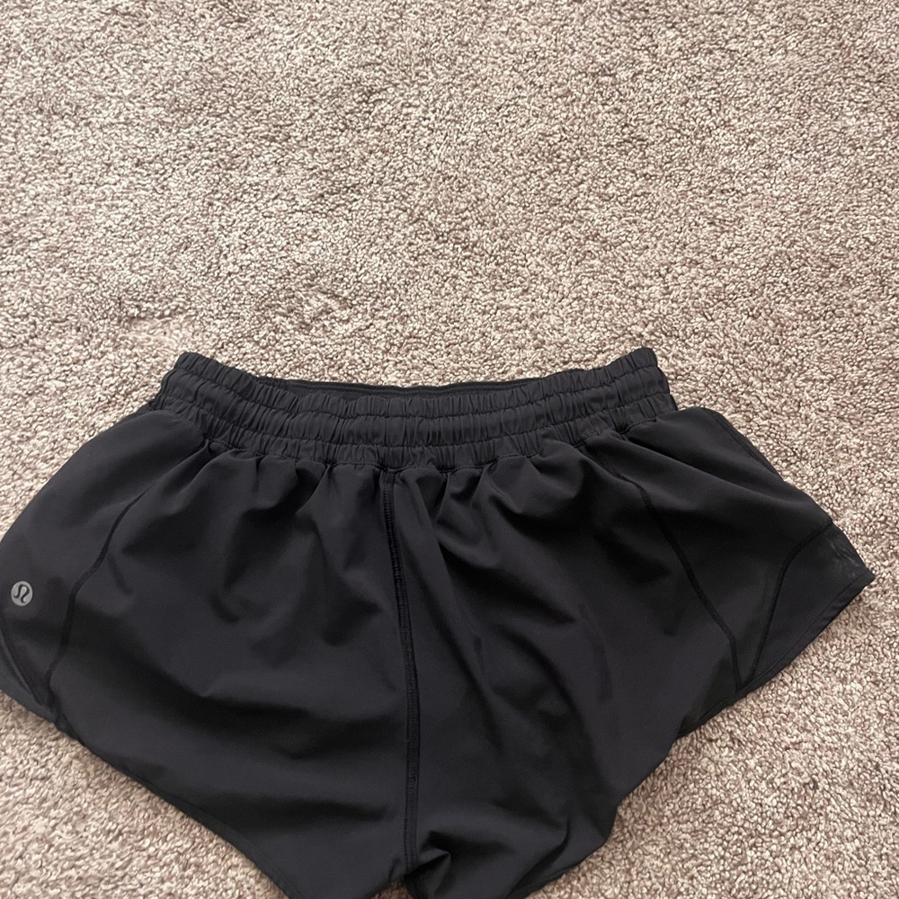 Black hotty hot shorts, low rise 2.5 inseam